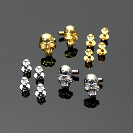 'Nosferatu' Skull Cufflinks & Shirt Buttons