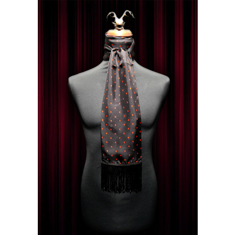 Black/Red Polka Skull Scarf and Pocket Square Set