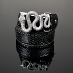 Decadent belt - 'Basilisk' Black Diamante Snake
