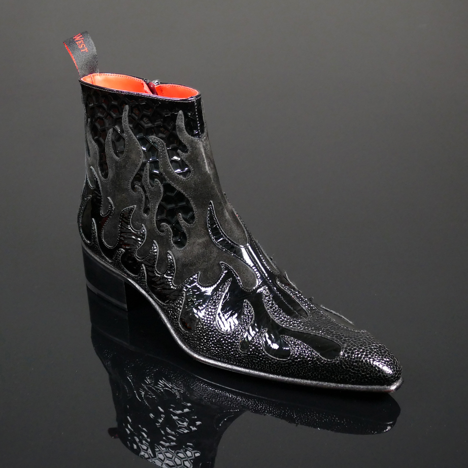 Dilettante 'Hellfire' - Flame Zip Boot