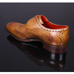 Lemmy ‘Ace’ Men’s Tan Brogue Monk shoe