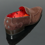 Soprano K630 'D'elegance' Brown Suede Saddle slip on