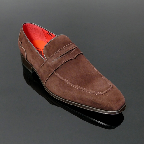 Soprano K630 'D'elegance' Brown Suede Saddle slip on