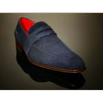 Soprano K630 'D'elegance' Navy Suede Saddle slip on
